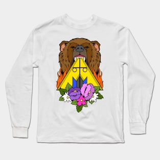 Burning Bear Temple Long Sleeve T-Shirt